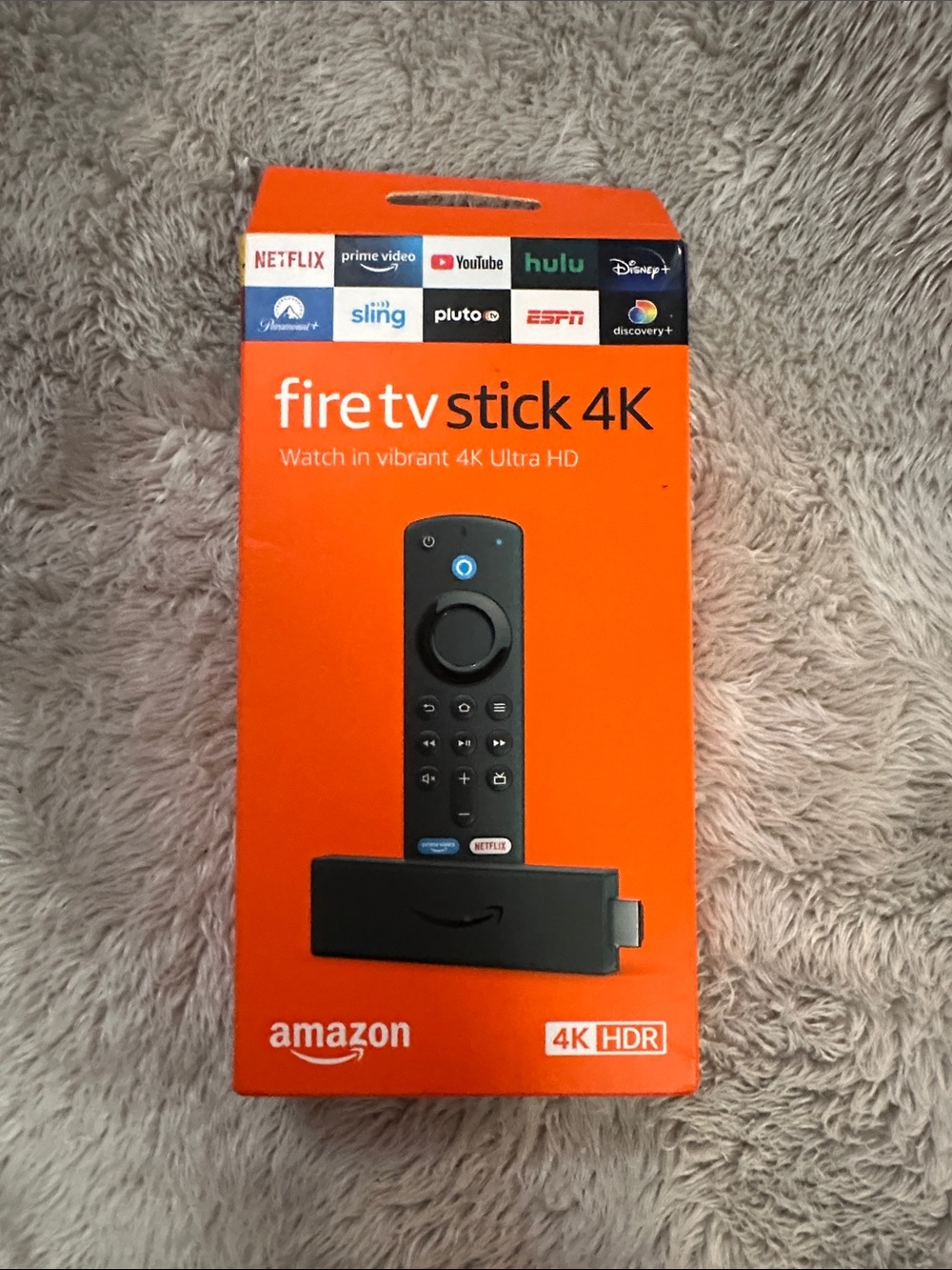 Amazon Fire TV Stick 4K - Orange Packaging with Remote